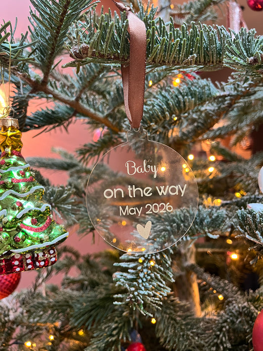 Transparante Platte Kerstbal