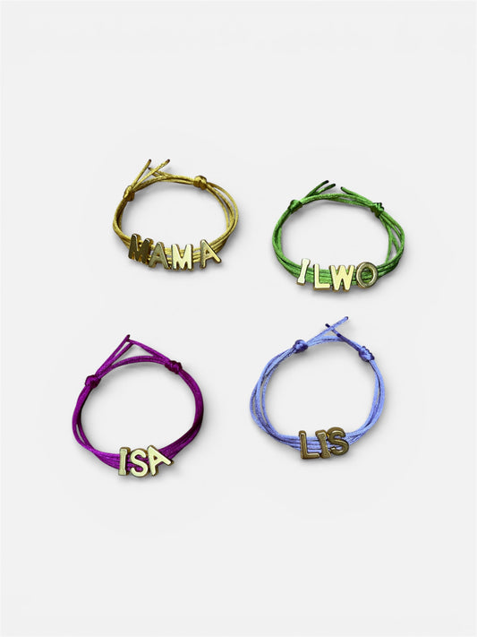 Letter armbandje 4 letters