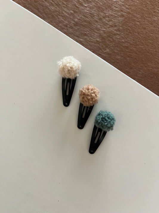 Pompons set zwart groen