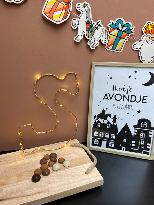 Sinterklaas letter S lampje